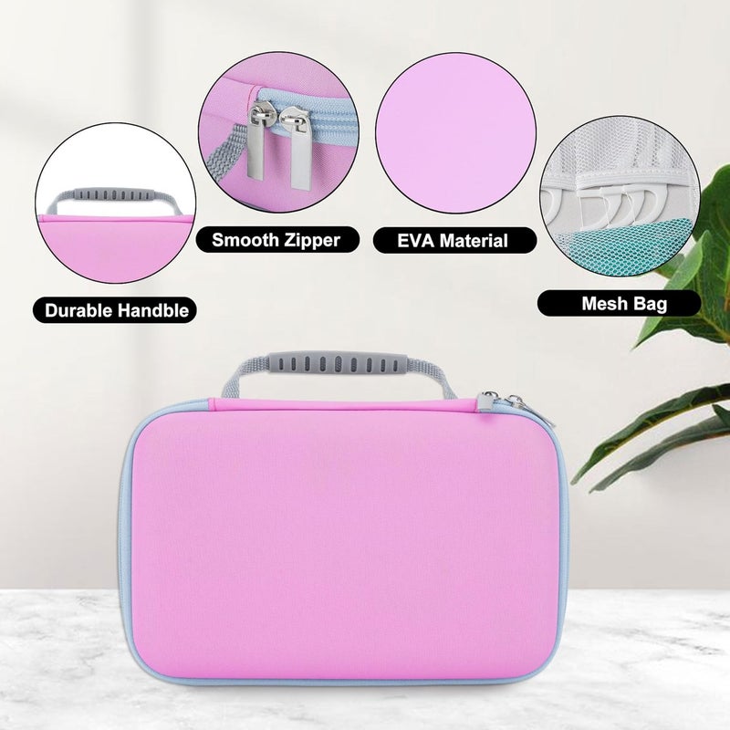 SMYV Water Flosser Travel Case, Portable Dental Oral Irrigator Travel Organizer, Hard Eva Storage Bag for Flosser, Electric Toothbrush, Toothpaset and Irrigator Accessories (Case Only) - Pink - Image 4